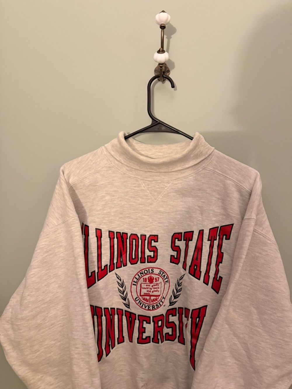 Illinois State University Vintage Mock Neck Sweatshirt